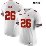 Men's NCAA Ohio State Buckeyes Jaelen Gill #26 College Stitched Authentic Nike White Football Jersey GT20O15NR